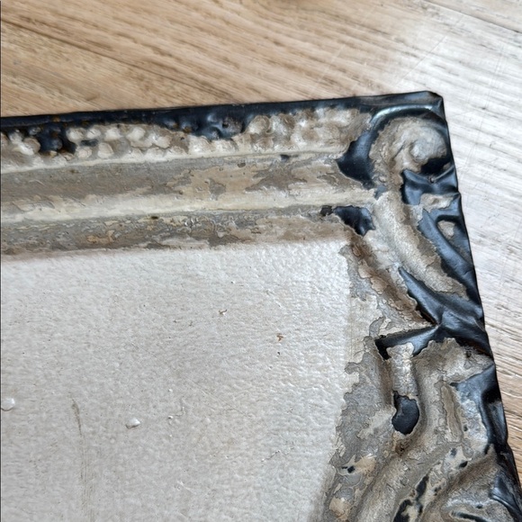 Decorative Vintage Square Tin Tile with Ornate Design - Picture 5 of 8